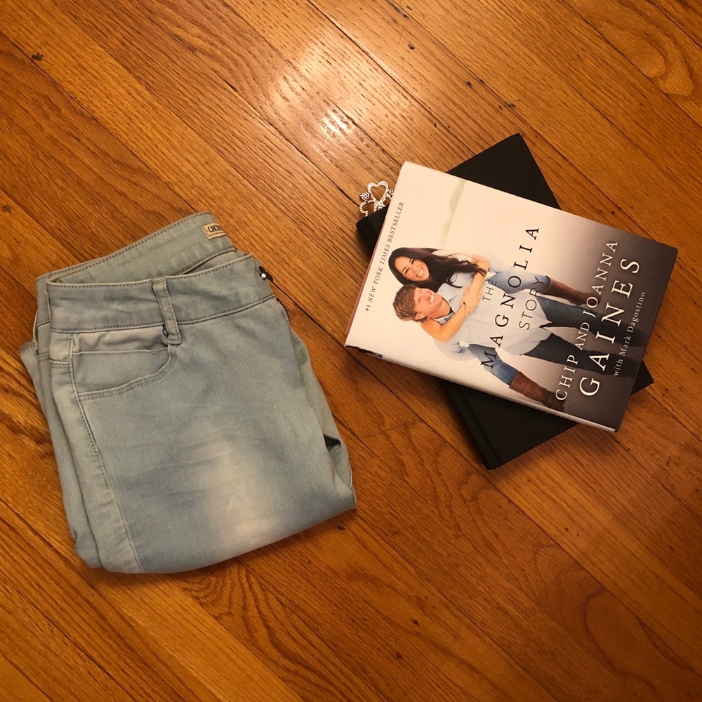 Like new light wash jeans.